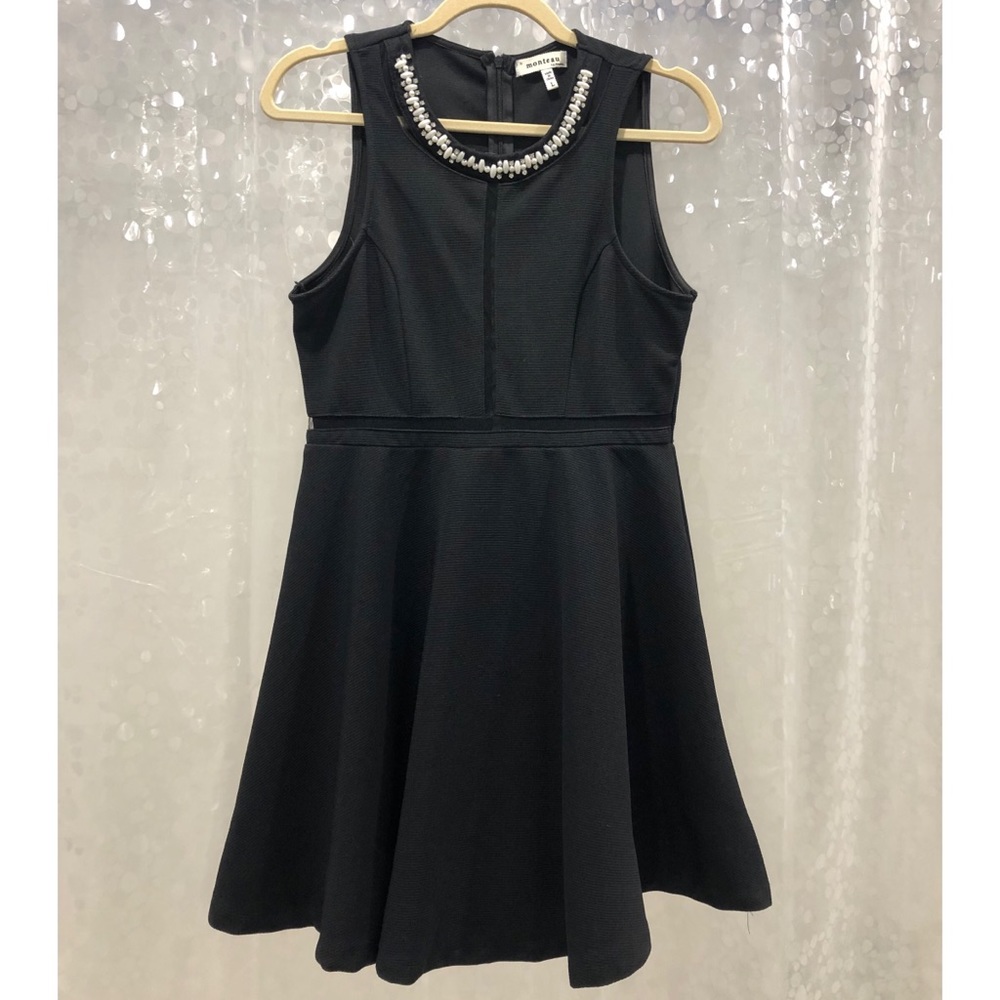 Monteau Black A Line Mini Dress Size L